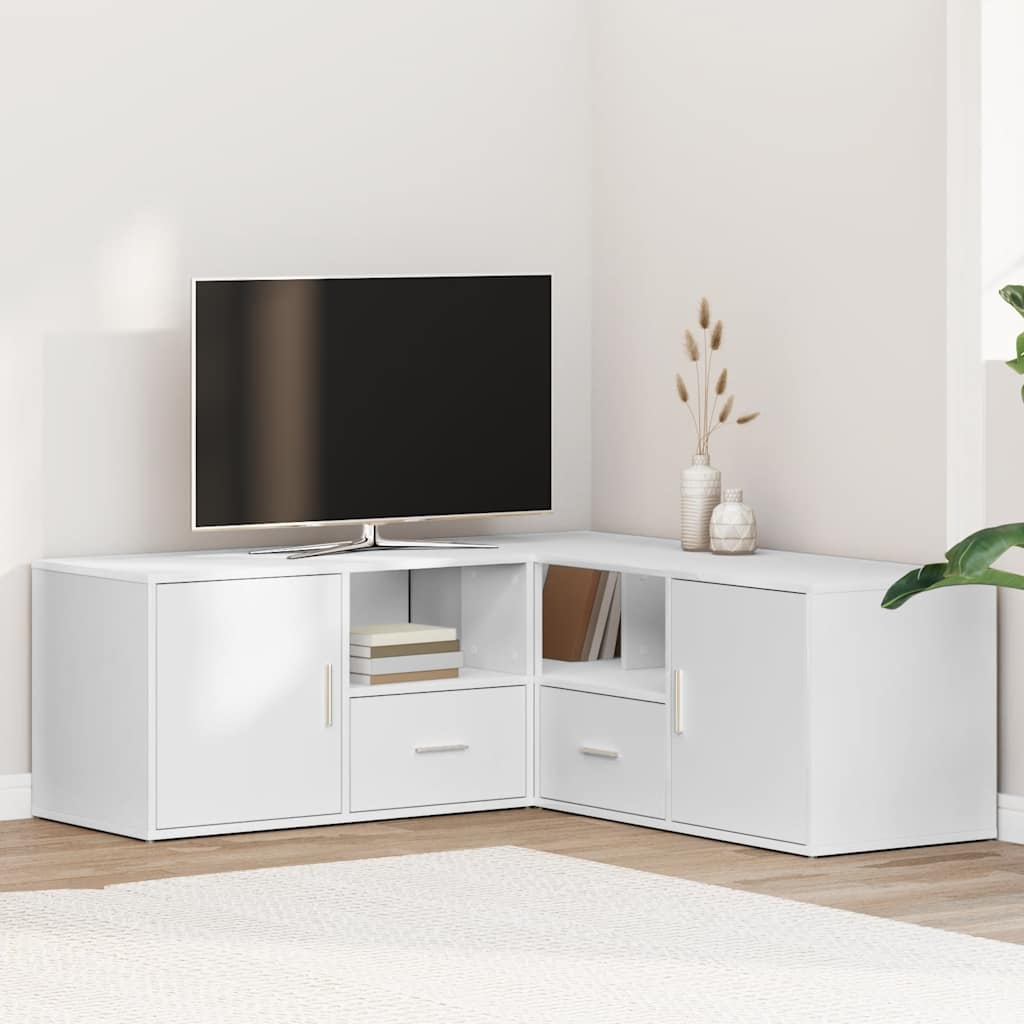 Corner Cabinet 200x40x45 cm Engineered Wood White
