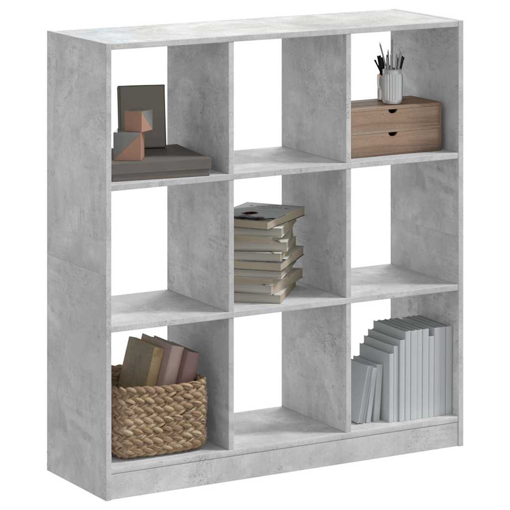 Bookcase Engineered Wood Concrete grey 102 cm 108 cm