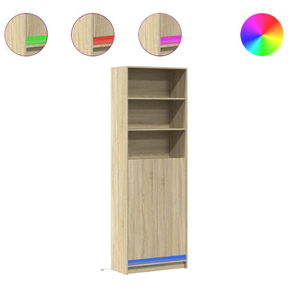 Sideboard with LED 36x32,5x200 cm Engineered Wood Sonoma oak