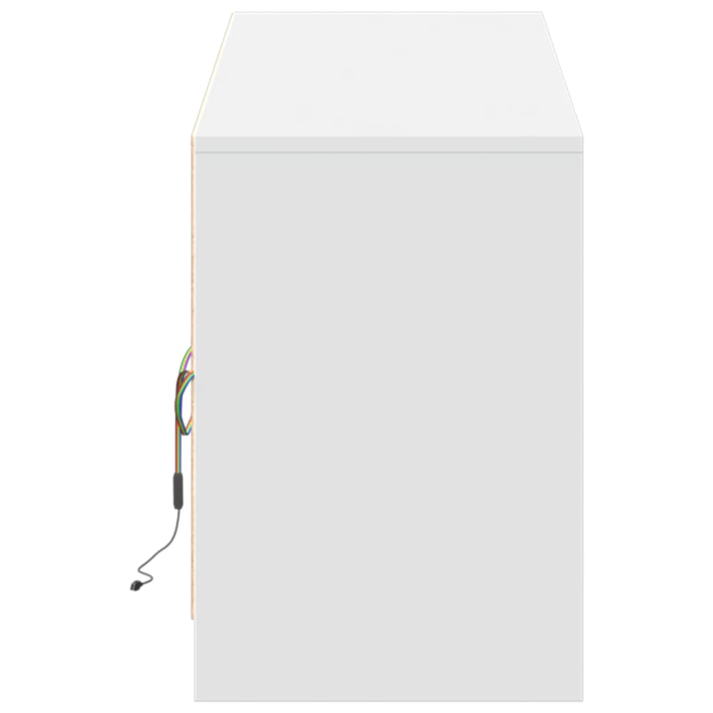 vidaXL TV Cabinet with LED White 180x34x50 cm Engineered Wood 6