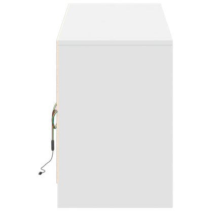 vidaXL TV Cabinet with LED White 180x34x50 cm Engineered Wood 6