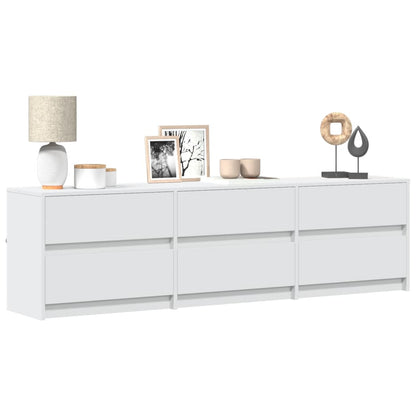 vidaXL TV Cabinet with LED White 180x34x50 cm Engineered Wood 1