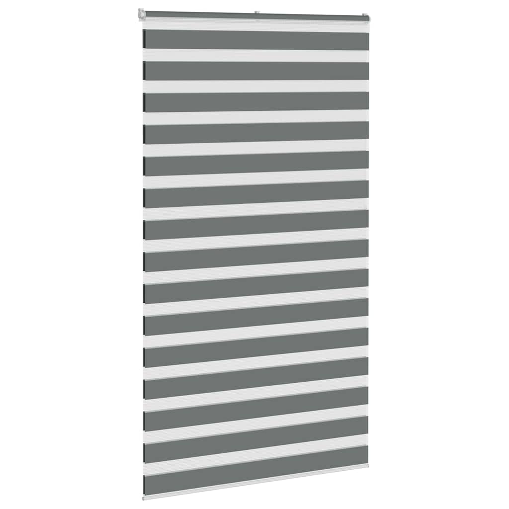 Zebra Blind Fabric Width 35.9 cm Polyester Drop 200 cm Dark Grey 130 cm