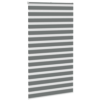 Zebra Blind Fabric Width 35.9 cm Polyester Drop 200 cm Dark Grey 130 cm