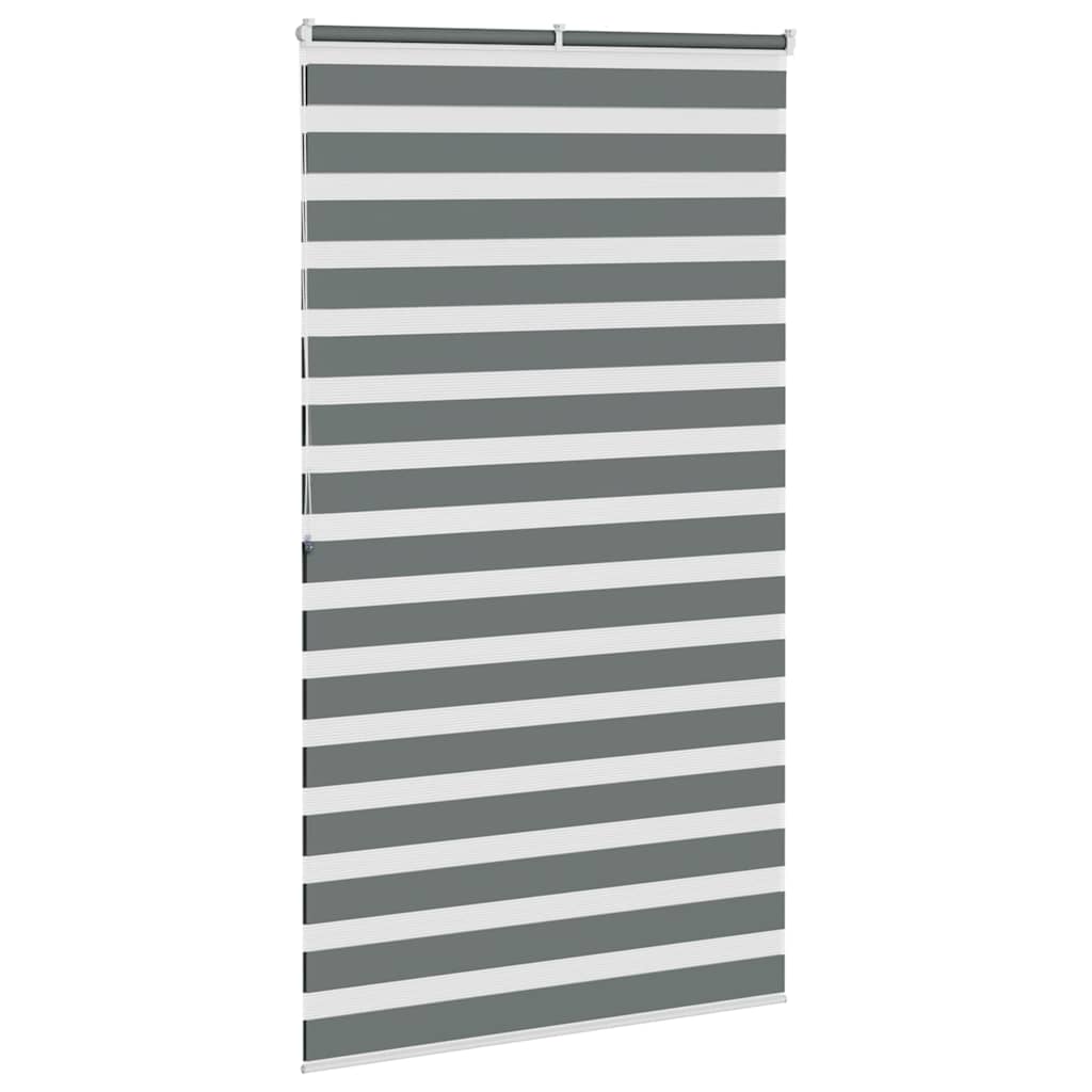 Zebra Blind Fabric Width 35.9 cm Polyester Drop 200 cm Dark Grey 130 cm