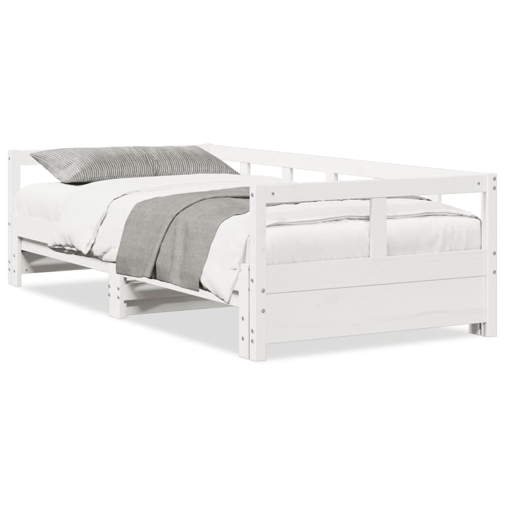 Daybed without Mattress Solid Wood Pine White 200 cm
