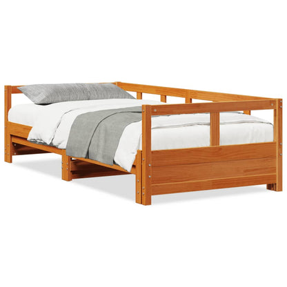 vidaXL Daybed without Mattress Wax Brown 90x190 cm Solid Wood Pine 2