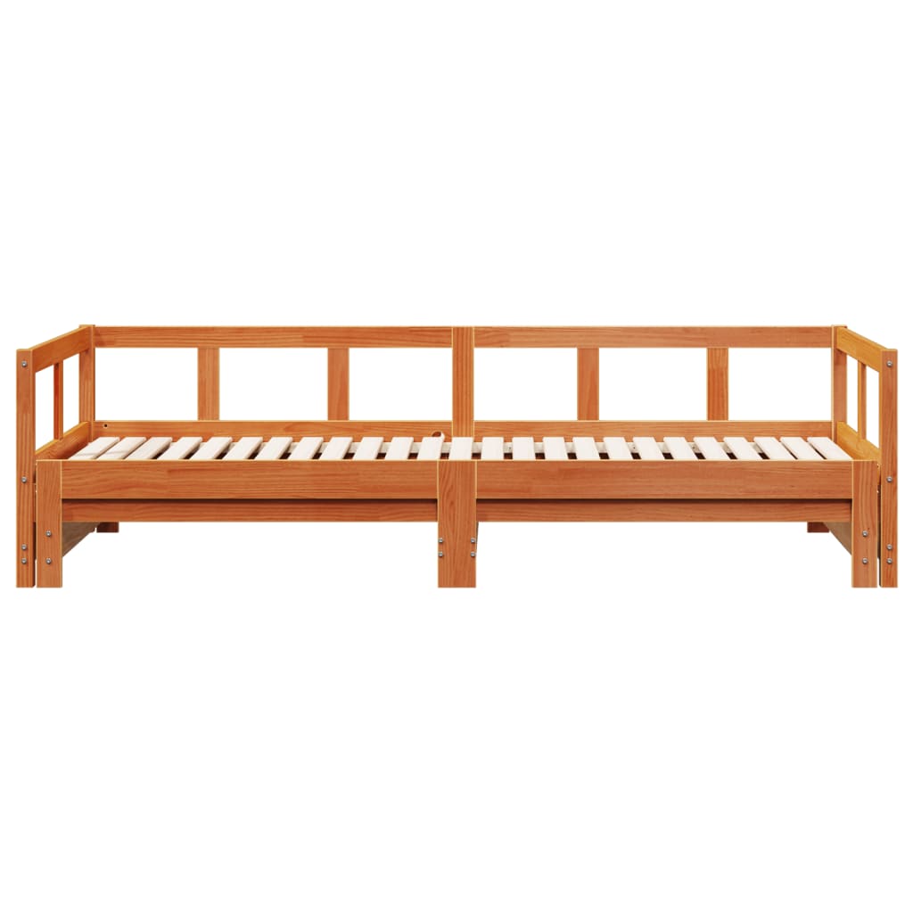 vidaXL Daybed without Mattress Wax Brown 90x190 cm Solid Wood Pine 5