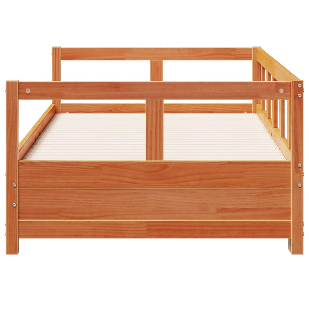vidaXL Daybed without Mattress Wax Brown 90x190 cm Solid Wood Pine 6