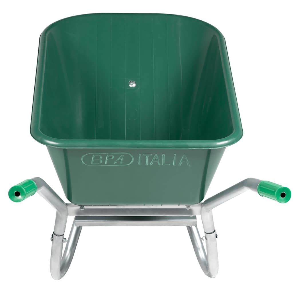 vidaXL Wheelbarrow Green 90 L 150 kg Galvanised Steel and Plastic 3