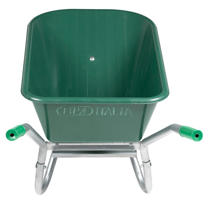 vidaXL Wheelbarrow Green 90 L 150 kg Galvanised Steel and Plastic 3