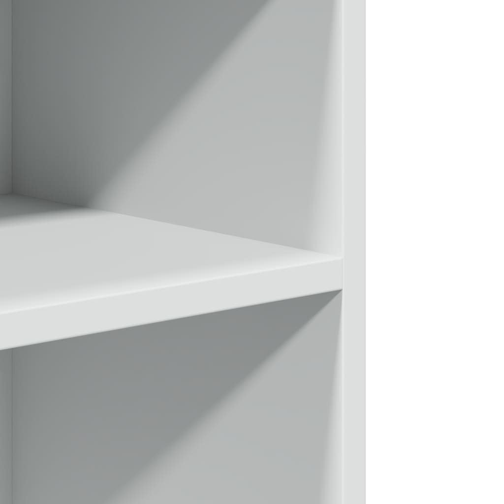 Side Table with Wheels 55x60x78 cm Engineered Wood White