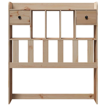 Headboard with Storage Solid Wood Pine Natural 100 cm