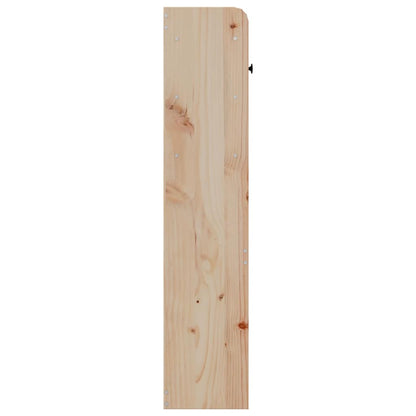 Headboard with Storage Solid Wood Pine Natural 100 cm