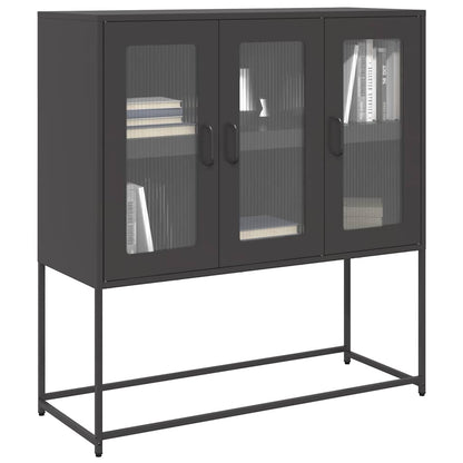 Sideboard 100,5x39x107 cm Cold-rolled Steel Black