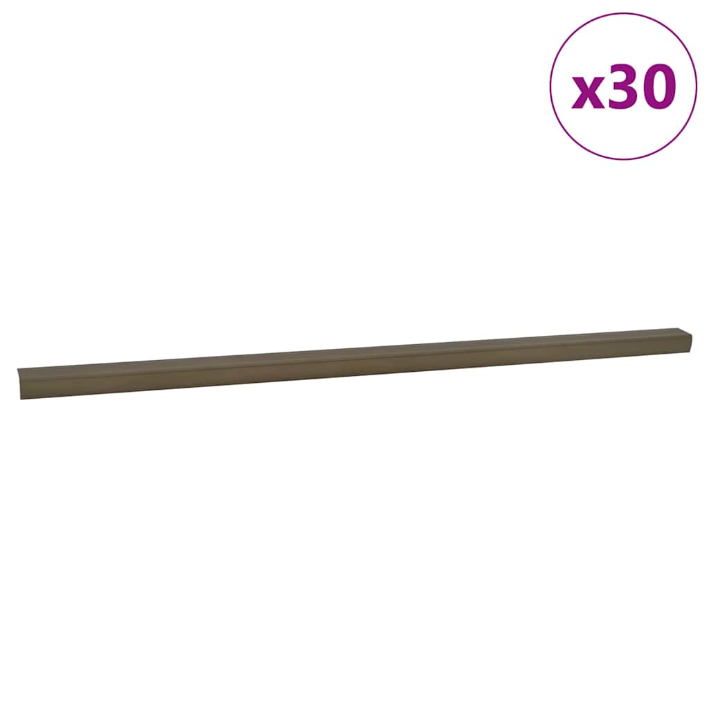 Stair Nosings 30 pcs 67 x 3 x 2 cm Aluminium Brown 67 cm (30 pcs) Tape
