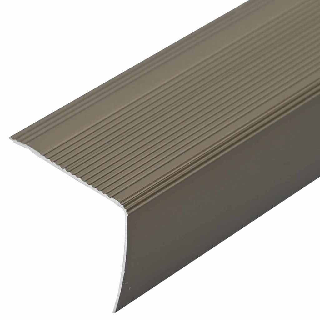 Stair Nosings in L-shape 5 pcs Aluminium 90 cm Champagne Tape
