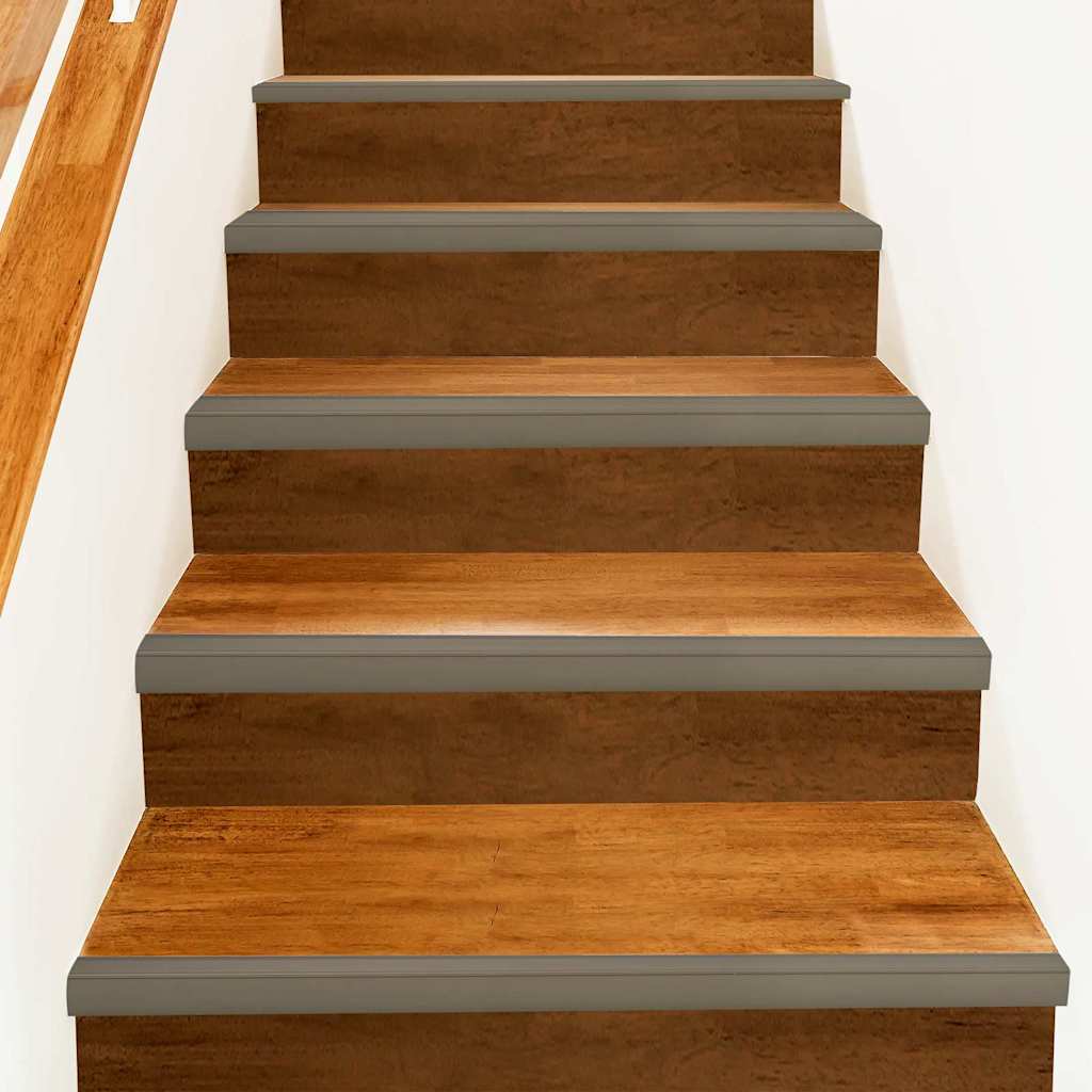 Stair Nosings in L-shape 5 pcs Aluminium 90 cm Champagne Tape