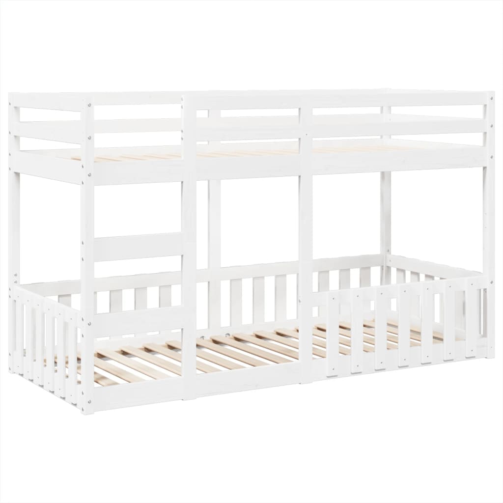 vidaXL Bunk Bed White 80x200 cm Solid Wood Pine 2