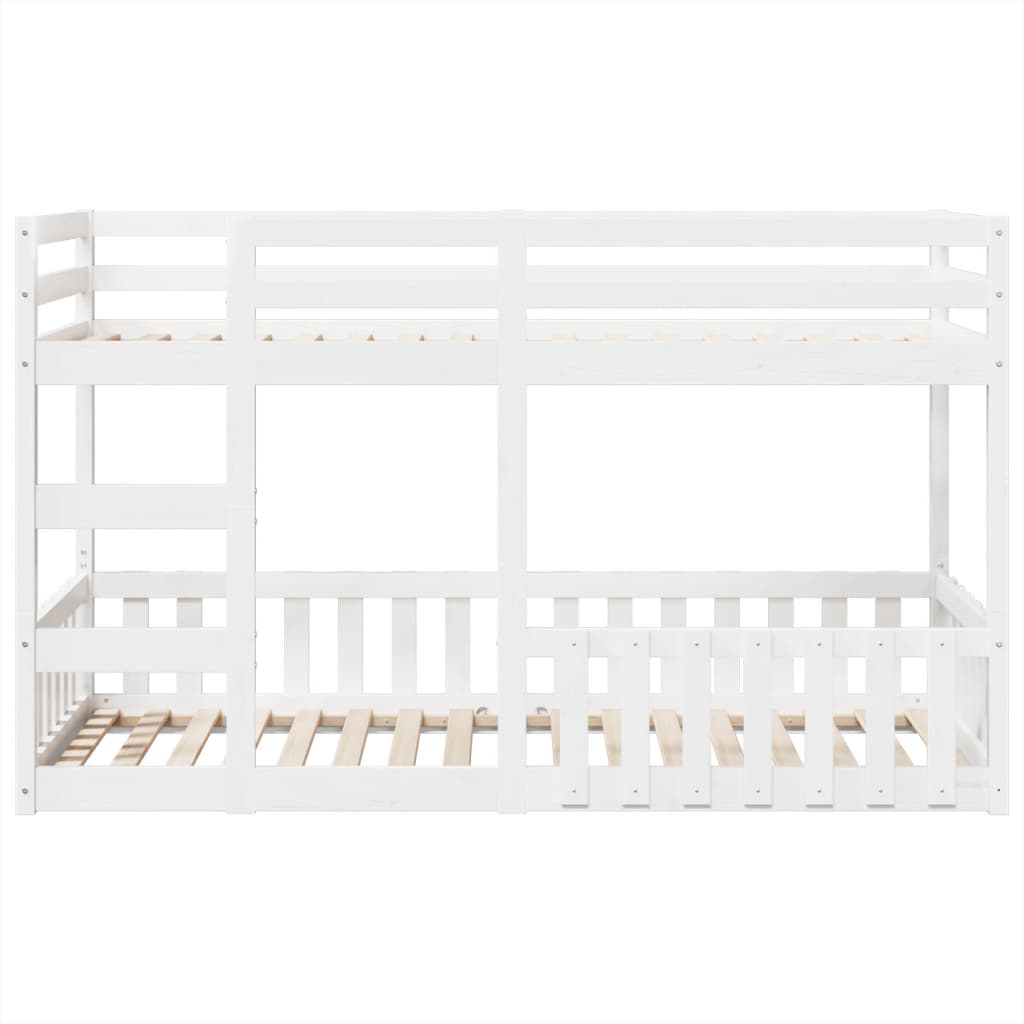 vidaXL Bunk Bed White 80x200 cm Solid Wood Pine 4