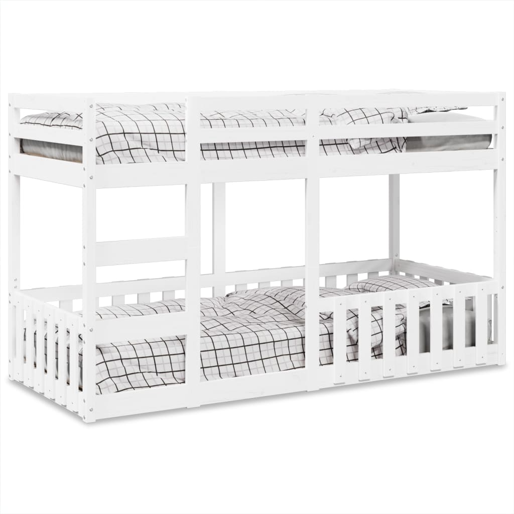 vidaXL Bunk Bed White 80x200 cm Solid Wood Pine 1