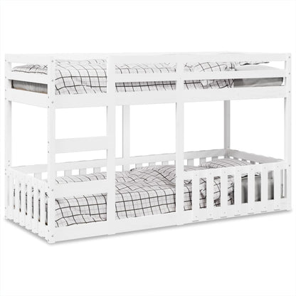 vidaXL Bunk Bed White 80x200 cm Solid Wood Pine 1