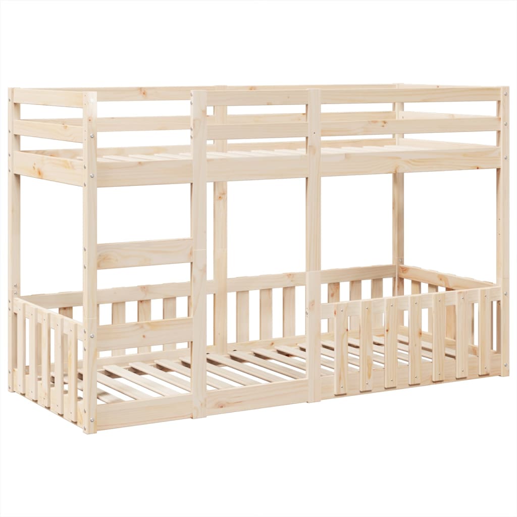 vidaXL Bunk Bed 75x190 cm Solid Wood Pine 2