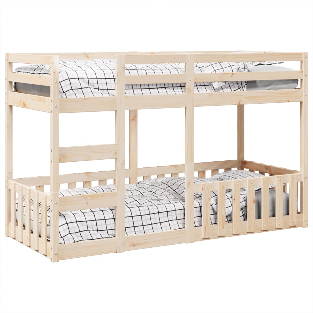 vidaXL Bunk Bed 75x190 cm Solid Wood Pine 4