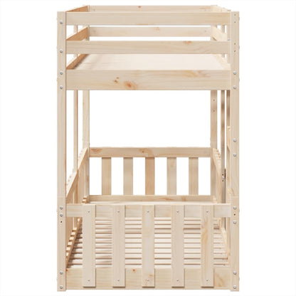 vidaXL Bunk Bed 75x190 cm Solid Wood Pine 6