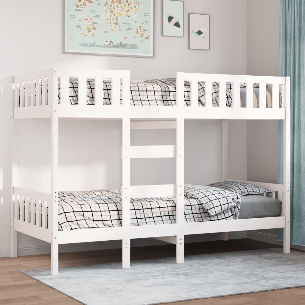 vidaXL Bunk Bed White 90x190 cm Solid Wood Pine 3