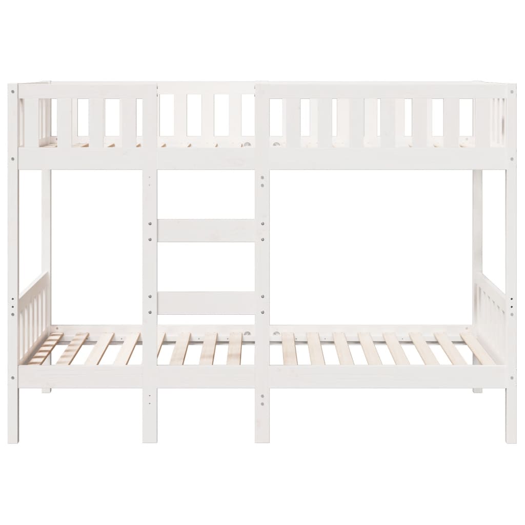 vidaXL Bunk Bed White 90x190 cm Solid Wood Pine 4