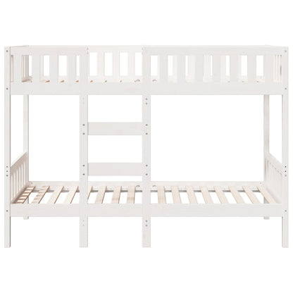 vidaXL Bunk Bed White 90x190 cm Solid Wood Pine 4