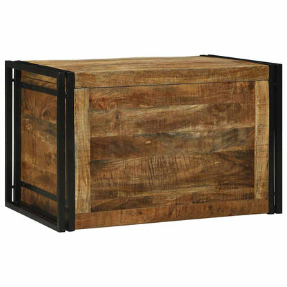 Storage Box Brown and Black Depth 50 cm 80 cm Rough mango wood