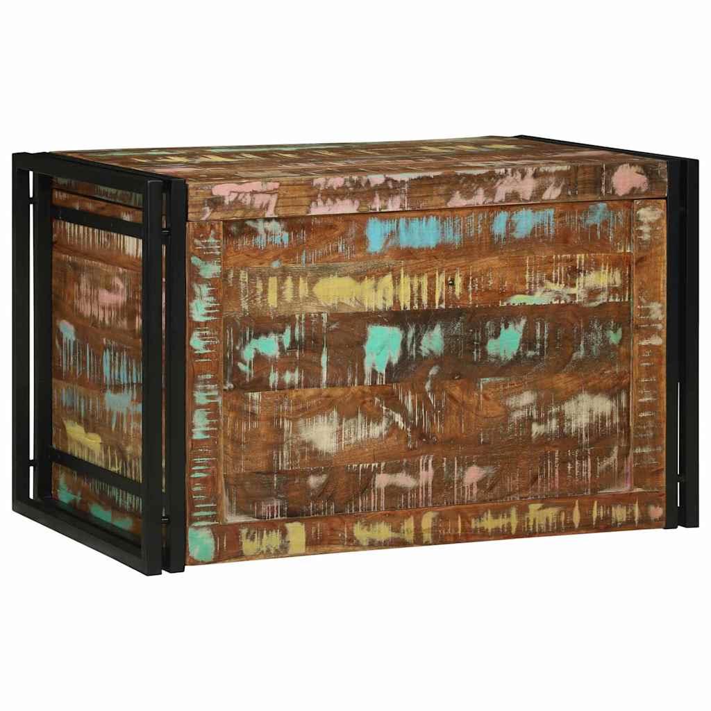 Storage Box Brown and Black Depth 50 cm 80 cm Reclaimed wood
