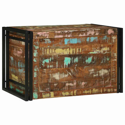 Storage Box Brown and Black Depth 50 cm 80 cm Reclaimed wood