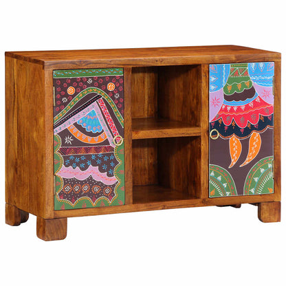 vidaXL Sideboard Multicolour 90x35x60 Solid Wood Acacia 3