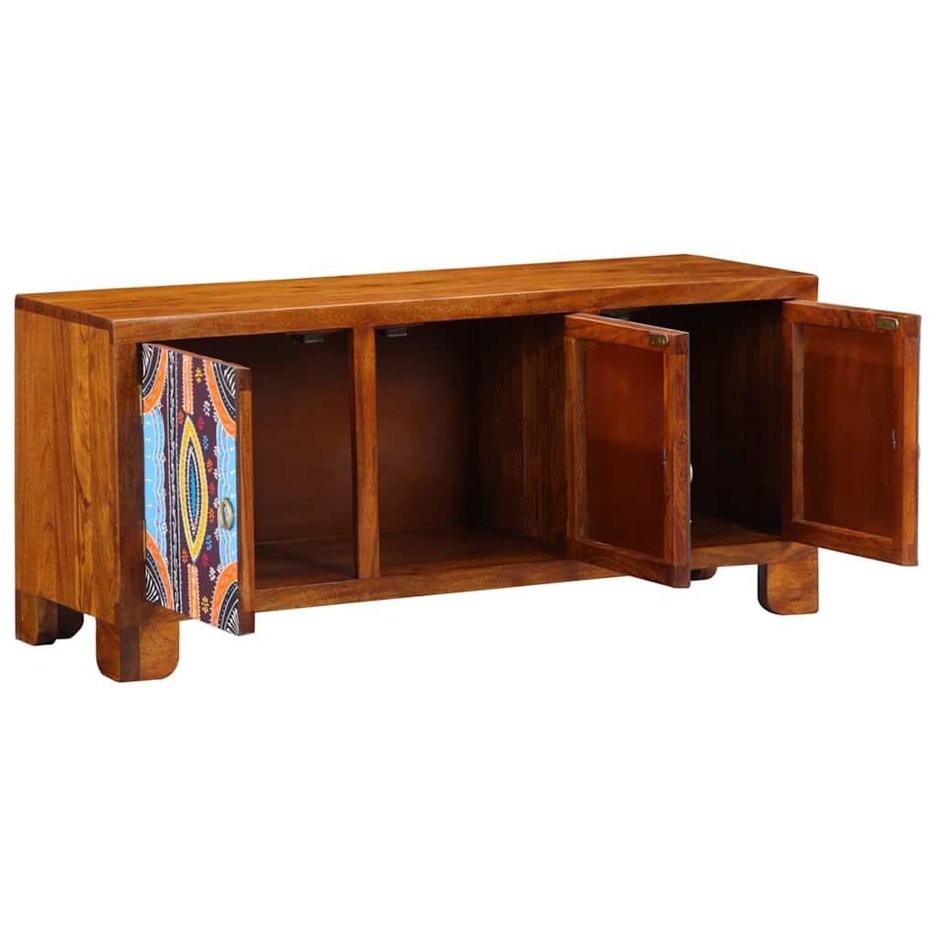 vidaXL Shoe Bench Honey Brown 100 x 35 x 45 cm Acacia Solid Wood 3