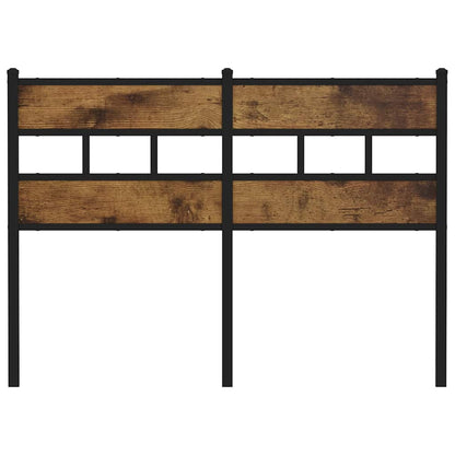 Replace Headboard Iron and Engineered Wood Smoked Oak 120 cm