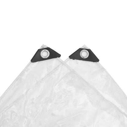 Clear Tarpaulin with Eyelets PVC Width 1 m 12 m