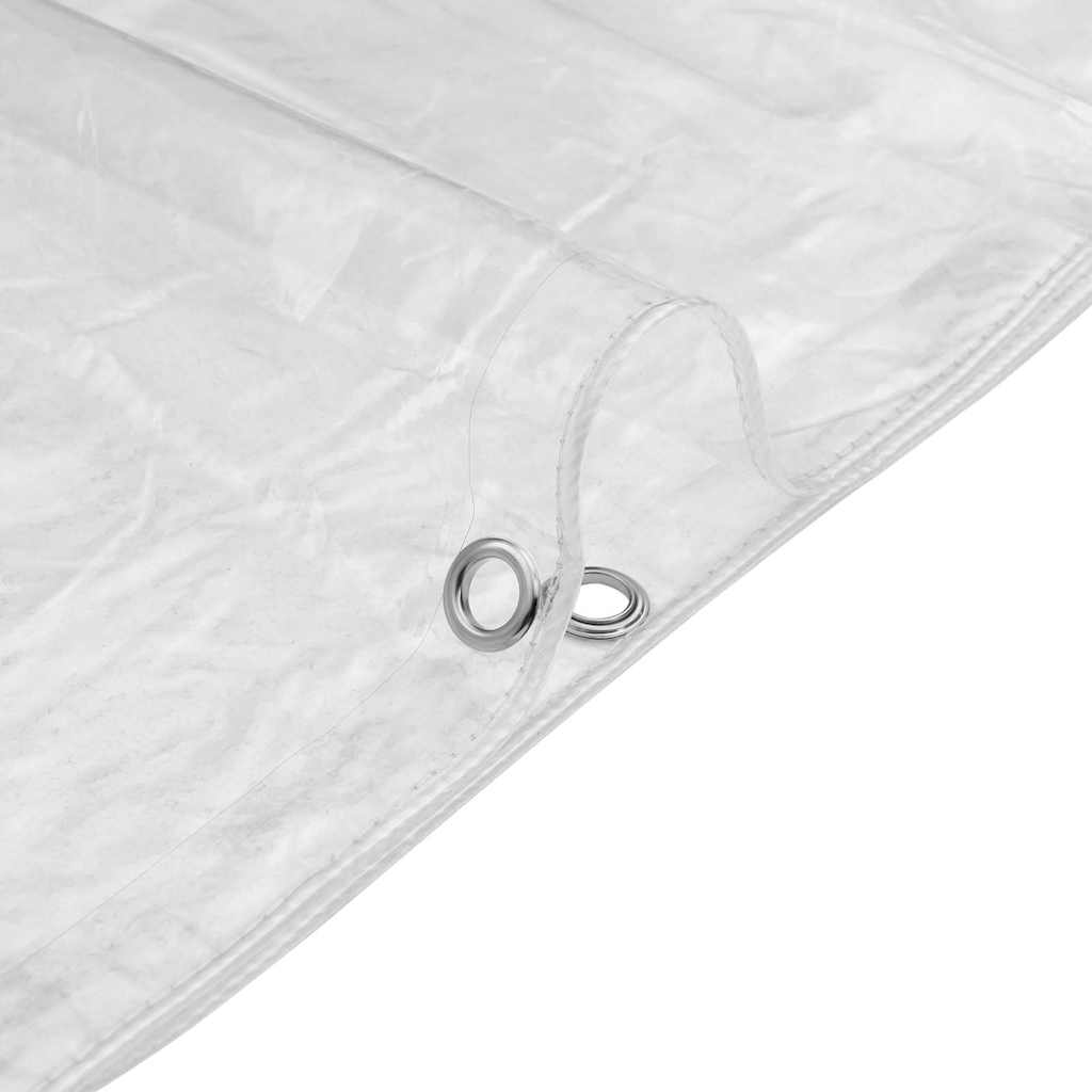 Clear Tarpaulin with Eyelets PVC Width 1 m 12 m