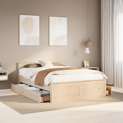vidaXL Bed Frame without Mattress with Headboard 150x200 cm 1