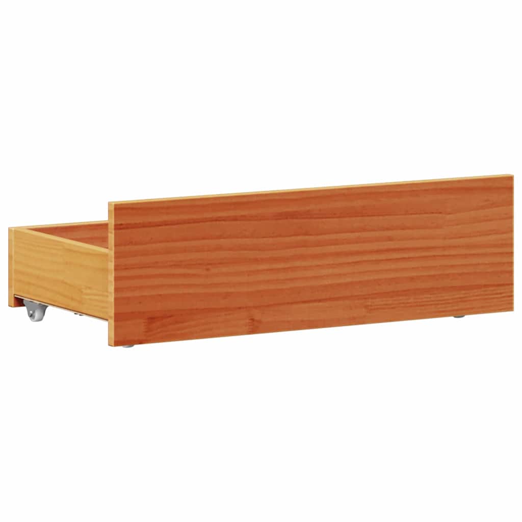 vidaXL Bed Frame without Mattress with Headboard Wax Brown 90x190 cm Single Solid Wood Pine 6