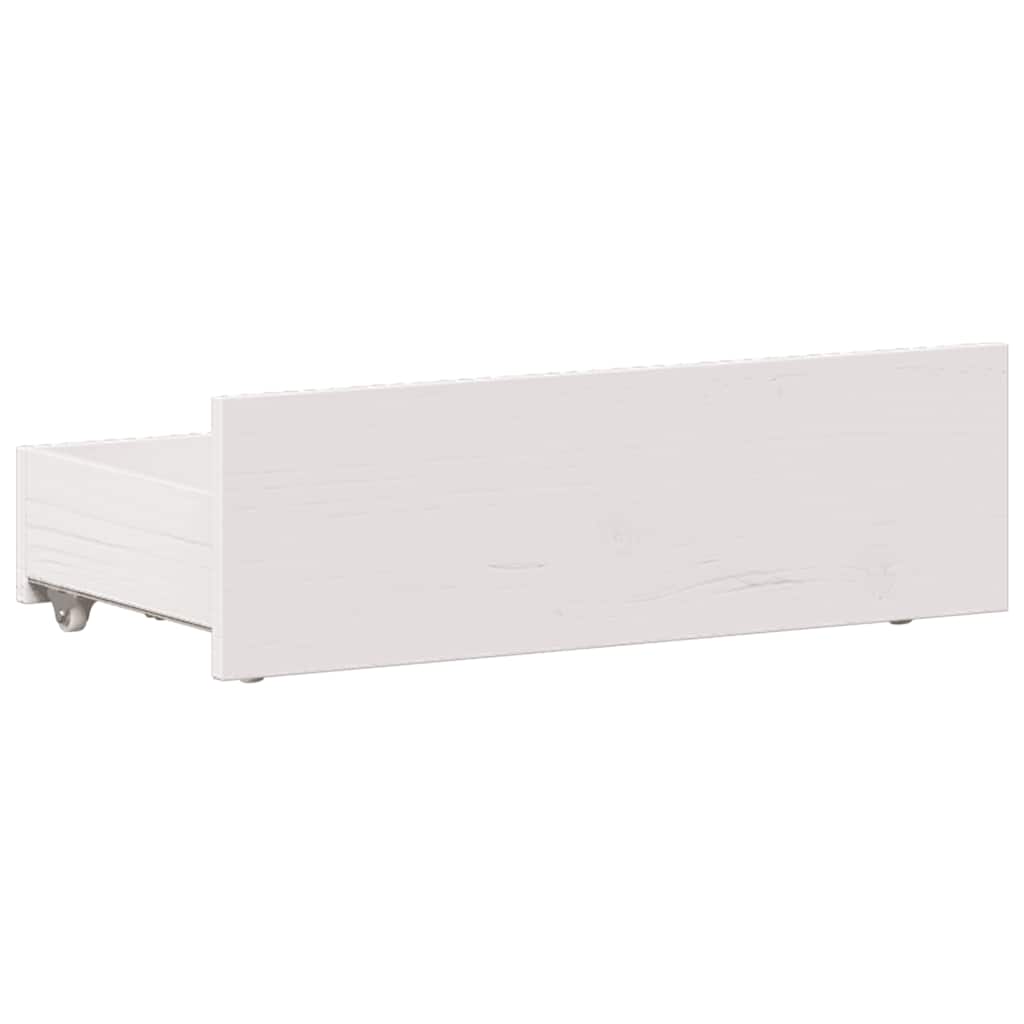 vidaXL Bed Frame without Mattress with Headboard White 75x190 cm Small Single Solid Wood Pine 6
