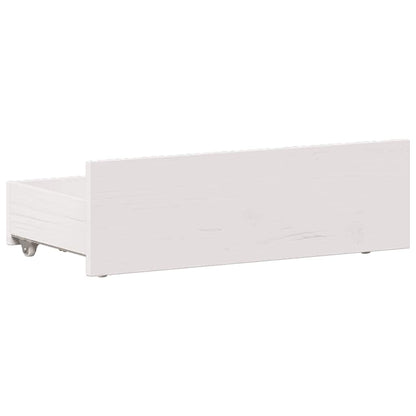 vidaXL Bed Frame without Mattress with Headboard White 75x190 cm Small Single Solid Wood Pine 6