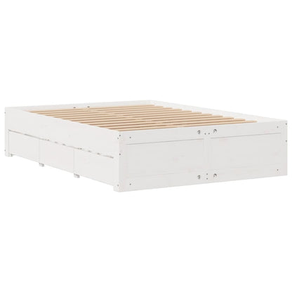Bed Frame without Mattress with Drawers White 150 cm 200 cm