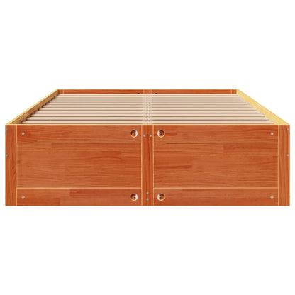 vidaXL Bed Frame without Mattress with Drawers Wax Brown 150x200 cm 4