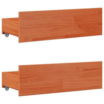 vidaXL Bed Frame without Mattress with Drawers Wax Brown 150x200 cm 6