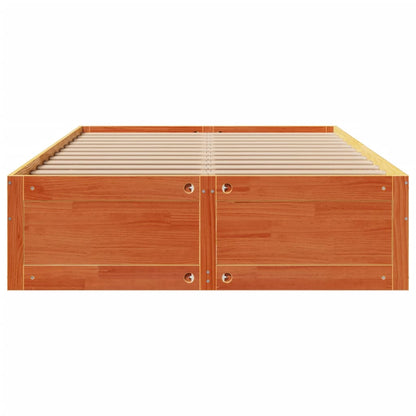 vidaXL Bed Frame without Mattress with Drawers Wax Brown 140x200 cm 4