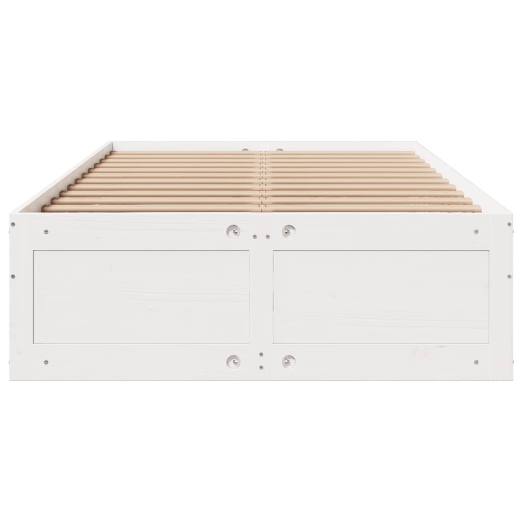 vidaXL Bed Frame without Mattress with Drawers White 135x190 cm 4