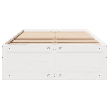 vidaXL Bed Frame without Mattress with Drawers White 135x190 cm 4